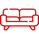 couch icon red