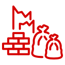 garbage icon red