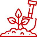 gardening icon red